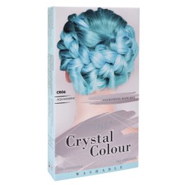 FYNE Crystal Colour - Semi Permanent Hair Colour (Blue (Pastel) - Aquamarine) | Semi Permanent hair dye | Nice and Easy hair dye for Women | Built-in conditioner formula, healthier shiny hair