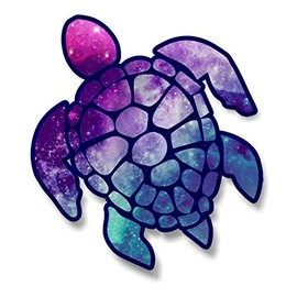 3 inch Sea Turtle Sticker for Laptops CupsTumblers Cars and Trucks Any Smooth Surface (Starry Sky)