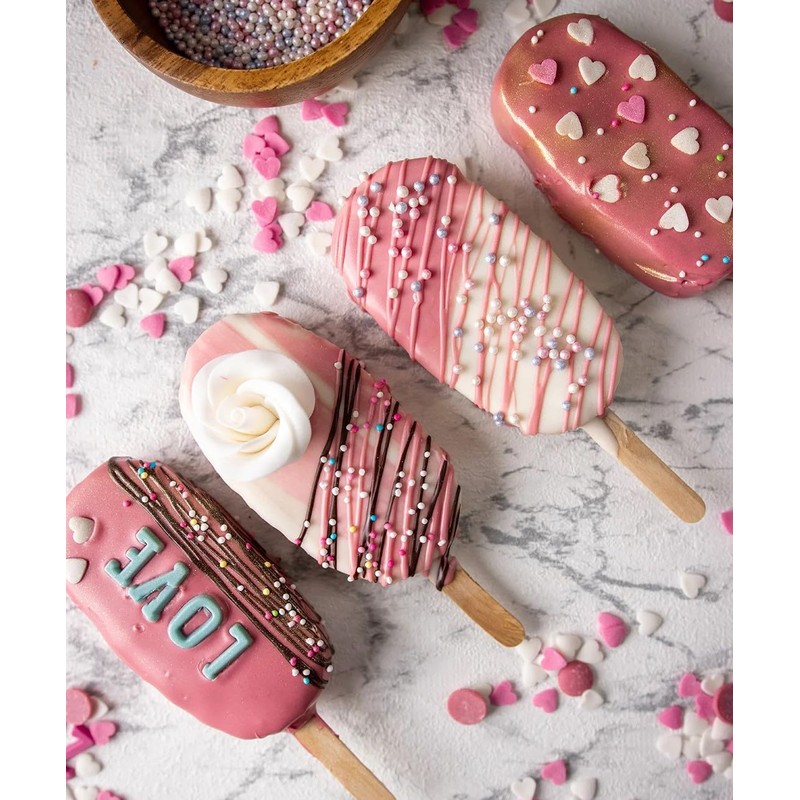 RUF Herzallerliebst Sugar Hearts, Edible Scatter Decoration in Heart Shape,