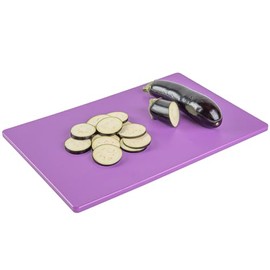 Restaurantware - RW Base 18 x 12 Inch Cutting Boards, 10 Color Coded Chopping Boards - No Scratch, Dishwashable, Purple Plastic Cutting Board Mats, No Odor, Durable, No Slip, For No Allergen Food