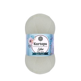 Kartopu Lotus,Satin Textured Summer Knitting Yarn,(4Balls) Each Skein(Ball) 3.53 Oz (100g),Baby Yarn (White 010)