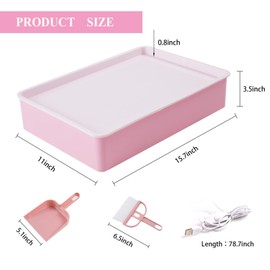 Vatrepeo Light Table for Kids, Sand Painting Light Box for Kids Adjustable Brightness Kids Light Table Sand Art Kits Present for Girls and Boys, Pink