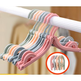 2pcs Portable Colored Folding Clothes Hangers, Portable Folding Travel Hangers, Clothes Drying Rack for Travel and Home Blue