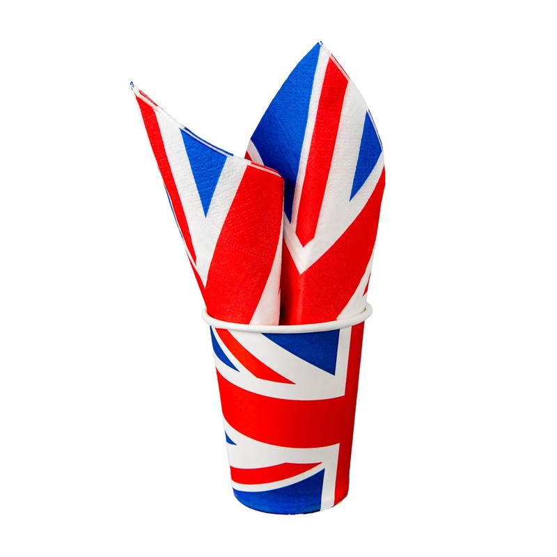 60Pcs Great Britain GB UK Union Jack Party Napkins Serviettes
