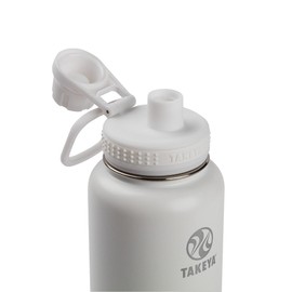 Takeya Actives Insulated Stainless Water Bottle with Insulated Spout Lid, 40oz, Arctic