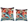 Samurai Cat Ninja Warrior Shark Japanese Kanagawa Retro Kids Throw