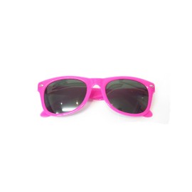 Kizrr - Kids - Classic Unisex 80'S Retro Style Neon Glossy Sunglasses - Party Favours/Goody Bags/School Graduation/Bag Fillers - [30% Less plastic] (Fuchsia)