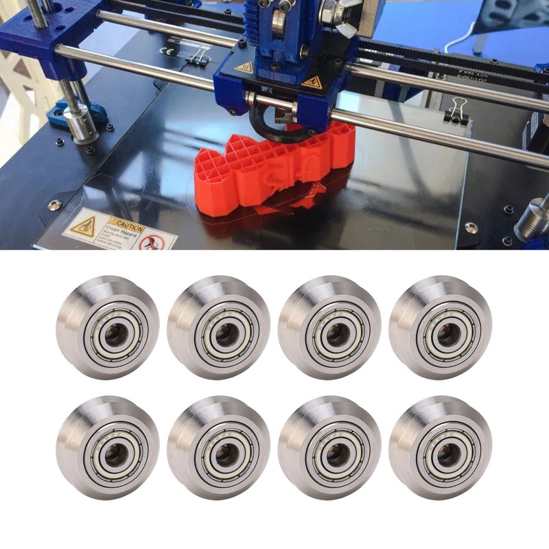 13PCS V Pulley Wheel Stainless Steel Printer Round Wheel Roller