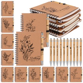 20Pcs Christian Gift Set Bible Verse Pens and Notebooks Bulk Bible Journal Christian Pen Scripture Pen Religious Gift Inspirational Scripture Gifts for Women Men Church Coworker School Supplies