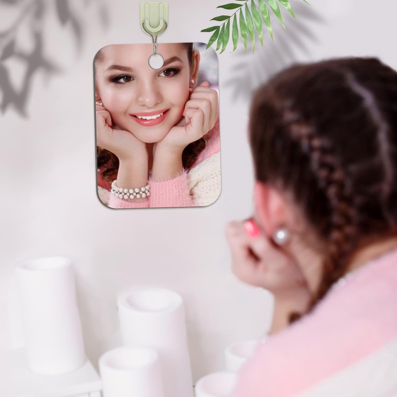 JUNEBRUSHS 2 Pack Medium Mirror for Shaving (6 × 8