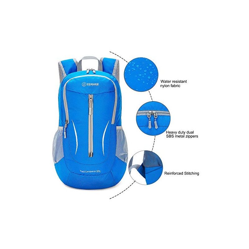 ZOMAKE Ultra Lightweight Packable Backpack 25L, Foldable Hiking Backpacks Water