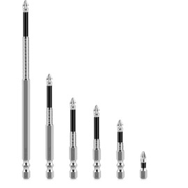 K5 Anti Rutsch Bits 6er Set – Hochmagnetischer Schraubendreher-Bohrer-Bit-Satz Für Akkuschrauber & Schlagschrauber, Bithalter Magnetisch, Bit Halterung Magnetisch, 25-150mm