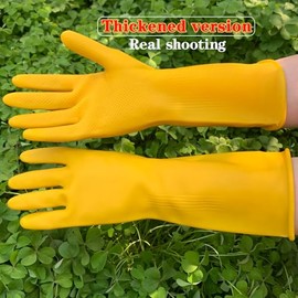 8 pares de guantes de limpieza gruesos, guantes largos para lavar platos de cocina, guantes impermeables de goma para el hogar S/M/L/XL