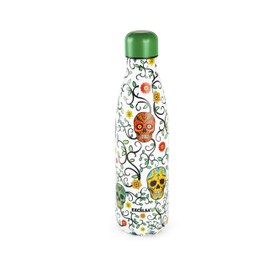 Excelsa Calavera Insulated Flask 0.5 L Steel White with Decoration Capacity 500 ml