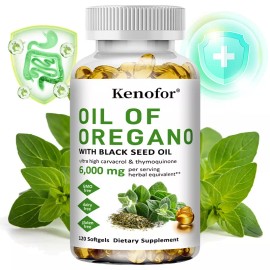 Oregano Oil 6000 mg 120 SOFTGELS Capsules | Contains Carvacrol |IMMUE SUPPORT