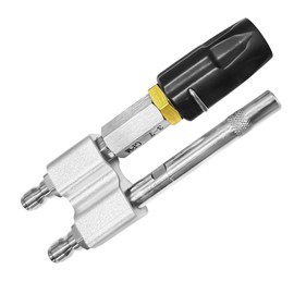 Shooter Tip M5 Twist Nozzle，2 in 1 Adjustable Chemical Pressure Soft Wash Nozzle Suitable for Long Range Soap Nozzle of 3-7GPM Pressure Washer,1/4'' Quick Connect, 3-7 GPM, 0-60° Spray Pattern