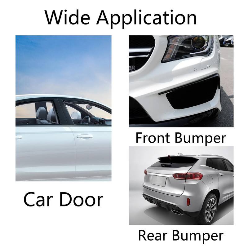 AUXBC 2Pcs Universal Car Bumper Guard Strips, Front Rear Corner