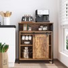 sogesfurniture Barn Door Storage Cabinet Living Room, Farmhouse Sliding Barn