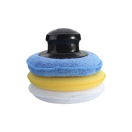 UUYYEO 3 Pcs Car Buffer Polisher Pads Car Wax Application Pads Car Polish Foam Pads Car Detail Polishing Pads Car Cleaning Sponges Car Detailing Applicators with Handle