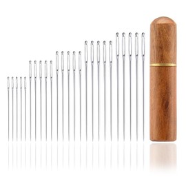 LIANHATA Hand Sewing Needles, 5 Sizes with Needle Containers, Sewing Needles, Sharp Needles, Large Needle Holes, Hand Sewing Needles, DIY Tools, Knitting Yarn, Embroidery Needles, Sewing Needles (Pack