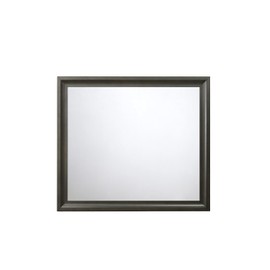 Udorich Enhance Your Space with Beveled Edge Mirror, Wood Frame Design, Antique Gray, Entryway or Bedroom