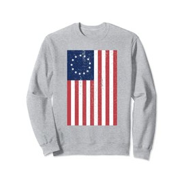 Betsy Ross 13 Star American Flag Distressed Sweatshirt