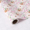 ZINTBIAL Floral Wrapping Paper Roll - White Peonies and Pink