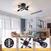 SunRider Industrial 4-Light Semi Flush Mount Ceiling Light Fixture, Modern