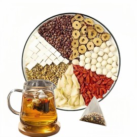 Eastrue Herbal Tea for Sleepytime-Caffeinated Barley Tea Blend 8 Natural Herbs with Jujube Dates,Goji berry, Promotes Healthy Digestion,Pressure Balance,Menopause,Organic,25 Tea Bags