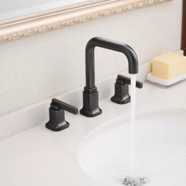Unbranded Widespread Two- Handle Gooseneck  Bathroom Faucet in Oil Rubbed Bronze