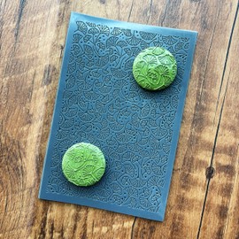 Arbuya Ginkgo Leaves Polymer Clay Texture Mat -Autumn Leaves Texture Sheet for Polymer Clay Jewelry Making, Earring Charms, DIY Craft Supplies