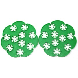 fiXte 2 x Wigwam Cane Grip Supports 10 Hole Bamboo Holder Plant Sticks Holder for Climbing Plants, Sweet Pea, Runner Beans, Peas, Cucumbers, Tomatoes