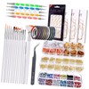Nail Art Kit Professional Brush Decoration Thread Stamping Sticker Nail