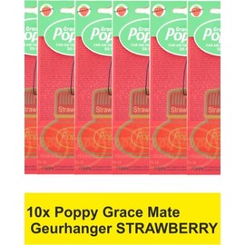 Poppy Grace Mate Classic Cardboard Car Airfreshener Strawberry Value Pack 10 Pieces