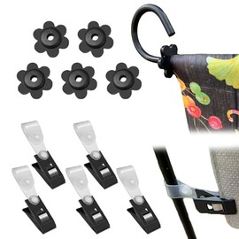 10 Pcs Garden Flag Stopper and Clip - Adjustable Windproof Lawn Flag Stoppers and Yard Flag Clip for Garden Flag Poles Stand, to Keep Flags in Place (10 Pack)