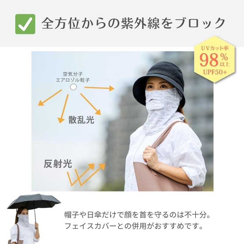 [White Beauty] WhB No Suffocating UV Face Cover, CH Type