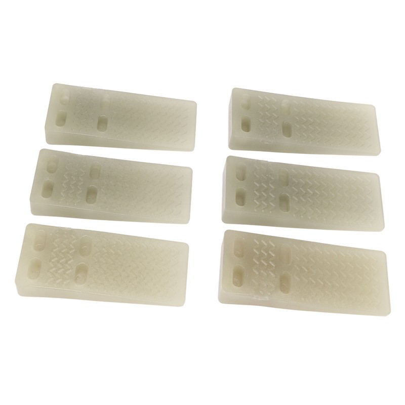 6Pcs Door Stoppers Rubber Wedge Stops Windproof Crashproof Fluorescent for