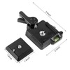 QR40 Aluminum Alloy Black Universal Quick Release Plate Clamp Mount