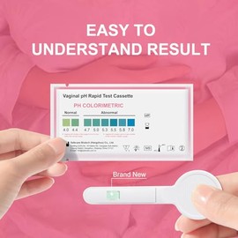 T TESTAHEAD Tiras reactivas para medir el pH vaginal, kit de tiras reactivas para medir el pH vaginal para la salud femenina, adecuado para la vaginos
