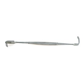 Senn Retractor 6.3" Double End 3-Blunt Prongs & 1-Solid Blade | SurgicalExcel