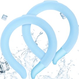 Neck Cooling Tube with Cover - Cooling Wrap with Reusable & Drip-Free Cover for Hot Weather, Gentle Cooling Relief, No More Condensation or Frostbite, Perfect for Indoor & Outdoor Use (2 Pcs)