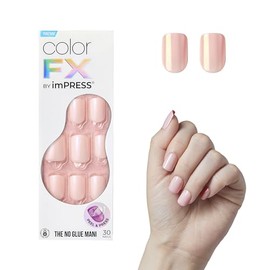Uñas de gel postizas a presión rosas KISS imPRESS color FX - Good Mood, paquete de 30 uñas press on, SIN NECESIDAD DE PEGAMENTO ¡Simplemente despega, 