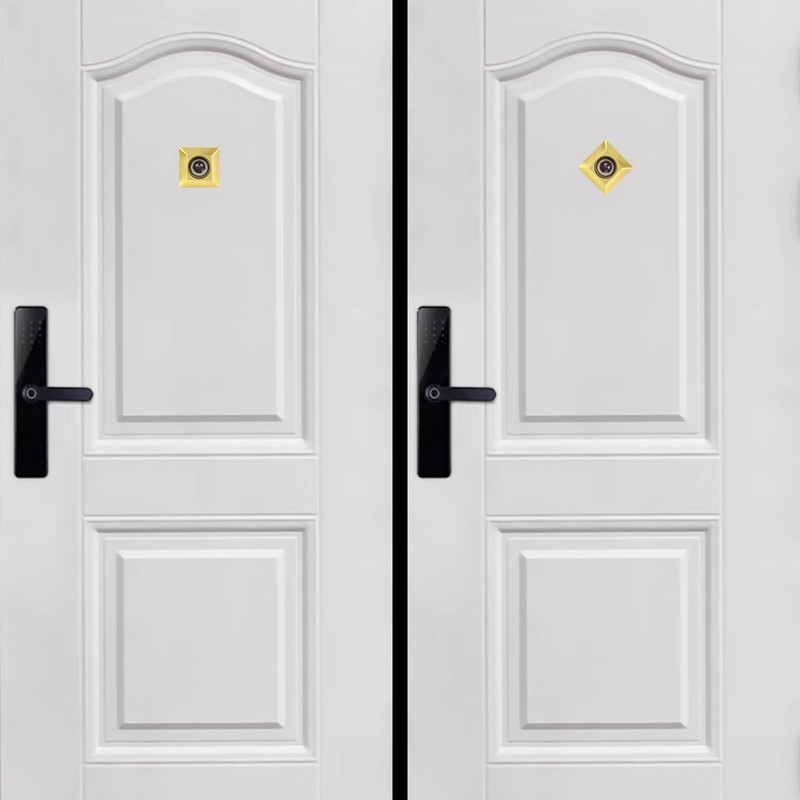 Earl Diamond Solid Brass Square HD 220 Degree Door Viewer