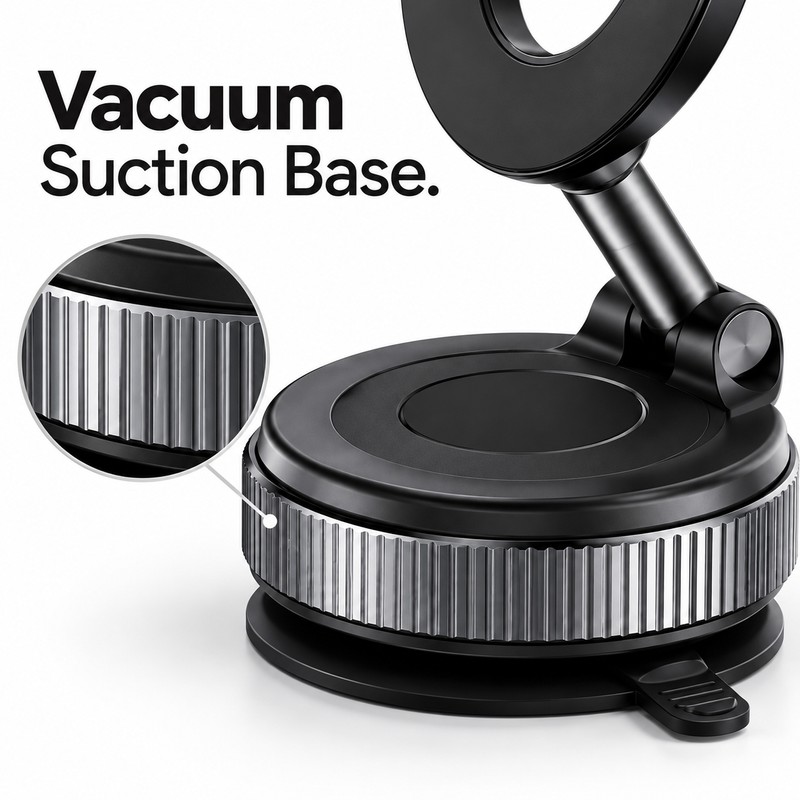 Magnetic Car Phone Mount for GPS Navigation – Foldable 360°