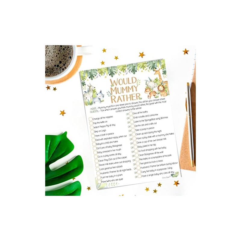 Pink Bee Parties Would Mummy Rather - Safari Theme Baby