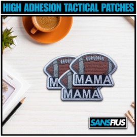 SANSFIUS MAMA Patch, tamaño de 3 pulgadas, parches de tela de bordado de rugby para ropa, jeans, mochilas, parches de apliques, parche de bordado rosado para ropa, regalo para mujeres amantes del