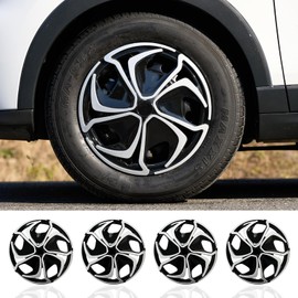 14 inch Wheel Covers for Iron Rim Wheel Cover,14 inch Hubcaps Wheel Cover Set of 4 Plastic Hub Covers Wheel Replacement Hubcap Accessories for Car (Flower Style, 14 inch)