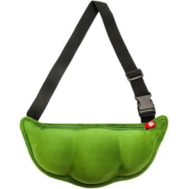 Ueeksry Cute Green Soybeans Shaped Crossbody Bag, Novelty Bag - Cute Pea Shaped Funny Pack Plush Chest Purse for Women