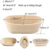 Rattan Bread Proofing Basket Sourdough Bannetons Fermentation Basket Pack 2