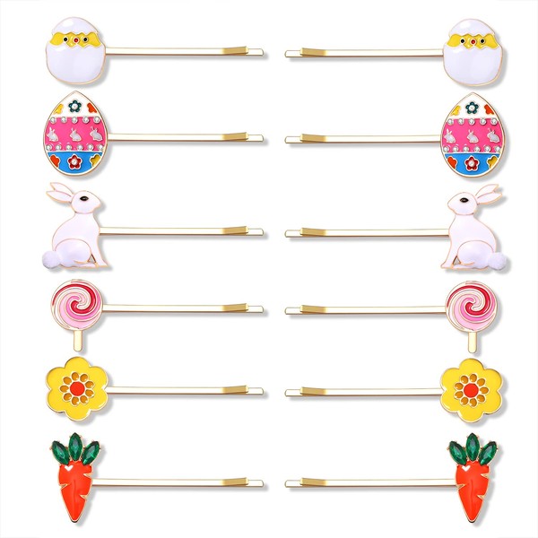 Boderier Paquete de 12 pinzas para el pelo de Pascua